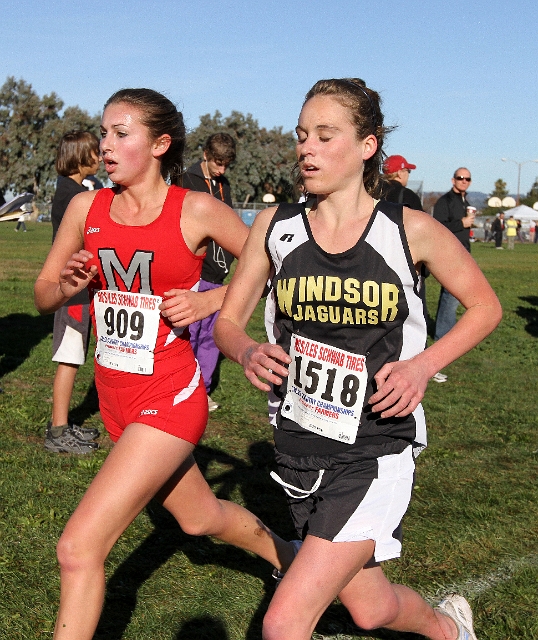 NCS XC D2 Girls-028.JPG - 2009 North Coast Section Cross Country Championships, Hayward High School, Hayward, California